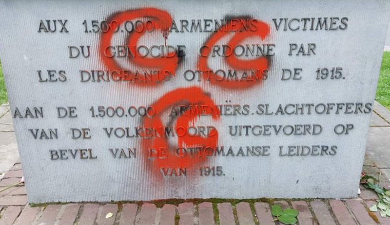Belçika’da Ermeni Soykırımı Anıtı’na Faşist Saldırı